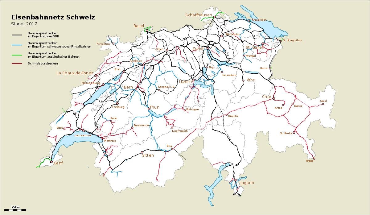 karte šveice porti